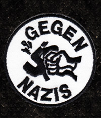 Aufnäher gestickt - Gegen Nazis